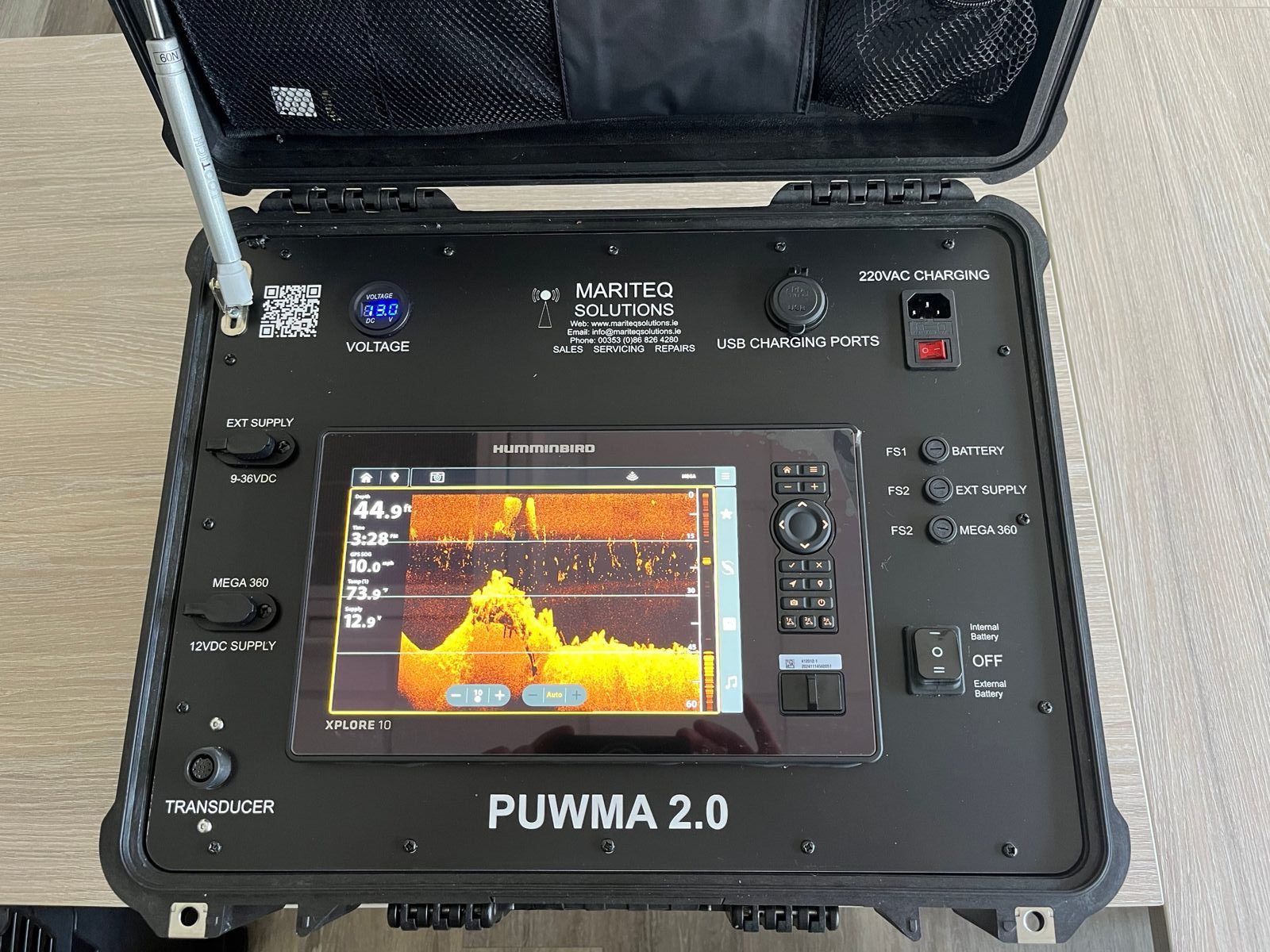 Down imaging on the PUWMA 2.0 display